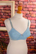 60s BH hellblau 50er 60er 70er blau Disco Frau Rockabilly S 36-38 Special vintageberlin.de