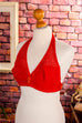 70s Hippie BH Top rot 60er 70er Boho Disco Frau Hippie real-boho real-disco real-rockabilly Rockabilly rot S 36-38 Schlager Special vintageberlin.de