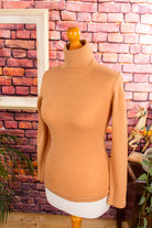 70s Rollkragen Pulli beige