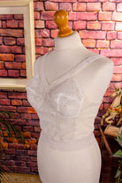 Vintage Bralette Mieder weiß