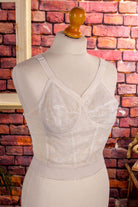 Vintage Bralette Mieder weiß