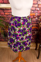 50s Rockabella Rock lila Muster