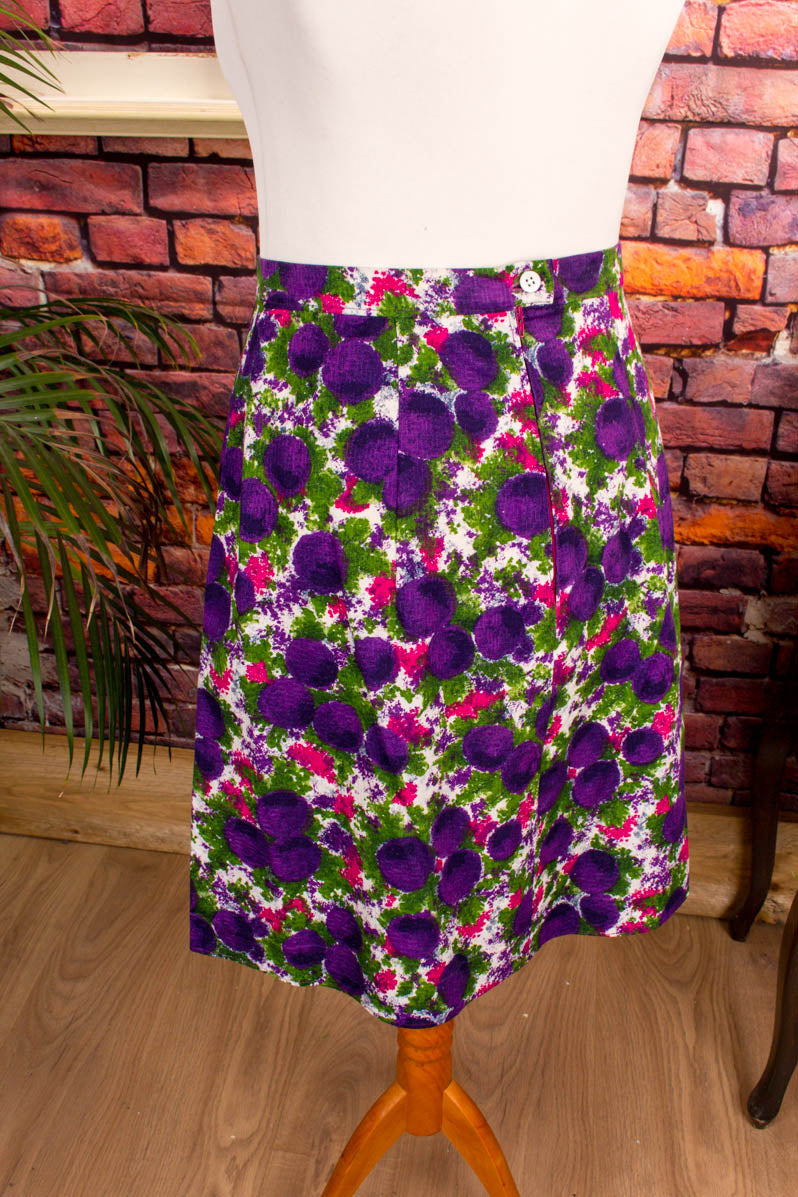 50s Rockabella Rock lila Muster