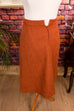 Winterrock rotbraun Wolle Mohair 70er 80er braun Frau M 40-42 orange Rockabilly S 36-38 Special vintageberlin.de