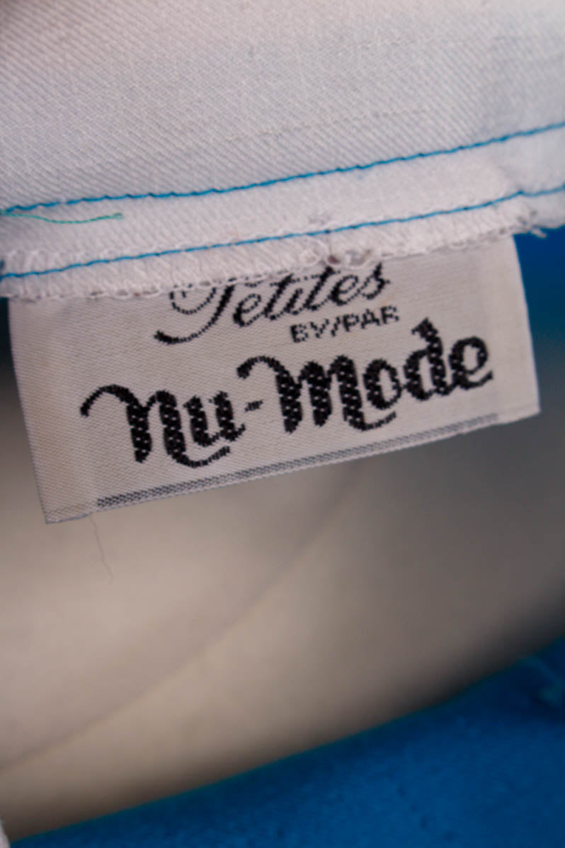Vintage Kleid türkis asymmetrisch