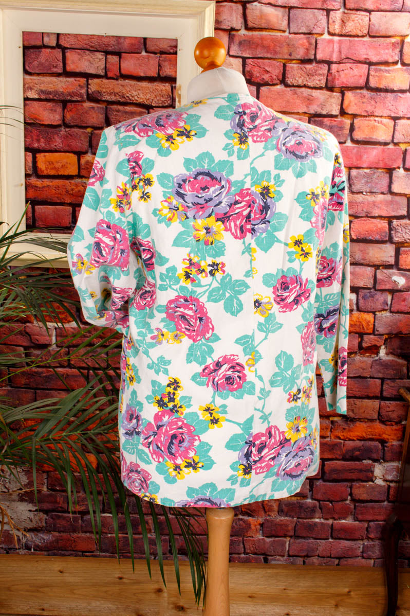 Vintage Blazer Blumenmuster