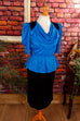 80er Disco Kleid blau schwarz 80er 90er Abendmode blau Disco Frau M 40-42 real-80er S 36-38 schwarz Special vintageberlin.de