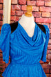 80er Disco Kleid blau schwarz 80er 90er Abendmode blau Disco Frau M 40-42 real-80er S 36-38 schwarz Special vintageberlin.de