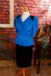80er Disco Kleid blau schwarz 80er 90er Abendmode blau Disco Frau M 40-42 real-80er S 36-38 schwarz Special vintageberlin.de