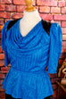 80er Disco Kleid blau schwarz 80er 90er Abendmode blau Disco Frau M 40-42 real-80er S 36-38 schwarz Special vintageberlin.de