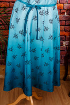 70s Kleid türkis Farbverlauf