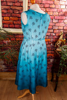 70s Kleid türkis Farbverlauf