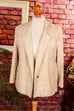 Vintage Blazer creme Wildseide 70er 80er beige Boho Disco Frau M 40-42 real-boho real-rockabilly Rockabilly Sekretärin Special vintageberlin.de