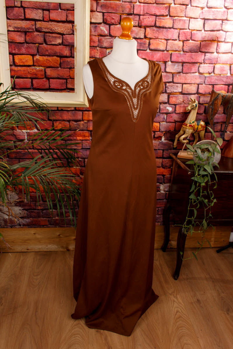 Boho Maxikleid rehbraun