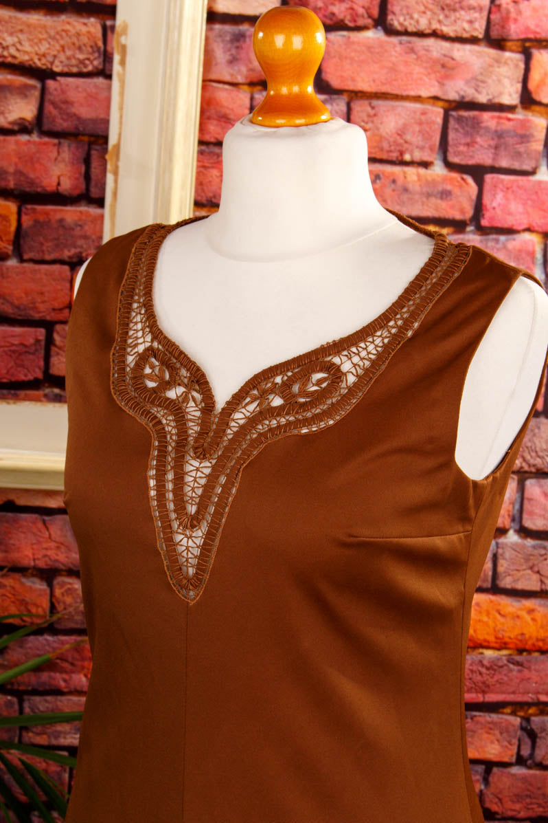 Boho Maxikleid rehbraun