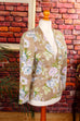 Leinen Blazer bunt Blumen 90er beige Boho bunt Frau M 40-42 Rockabilly S 36-38 Sekretärin Special vintageberlin.de