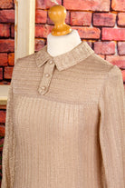 60s Disco Glitzerkleid Gold
