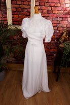 Nostalgie Brautkleid weiß Chiffon