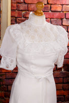 Nostalgie Brautkleid weiß Chiffon