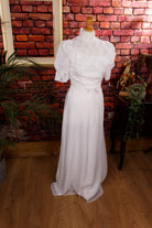 Nostalgie Brautkleid weiß Chiffon