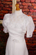 Nostalgie Brautkleid weiß Chiffon 60er 70er Boho boho-wedding Frau Gothic Hippie Hochzeit real-boho Special viktorianisch weiß XS 32-34 vintageberlin.de