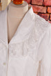 Nostalgie Leinenbluse weiß 80er Boho Dirndl Frau Gothic real-boho Special weiß XL 48-50 vintageberlin.de
