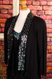 Überwurf Bolero schwarz Pailletten 80er 90er Abendmode Disco Frau Gothic L 44-46 M 40-42 S 36-38 schwarz Special Unisize vintageberlin.de