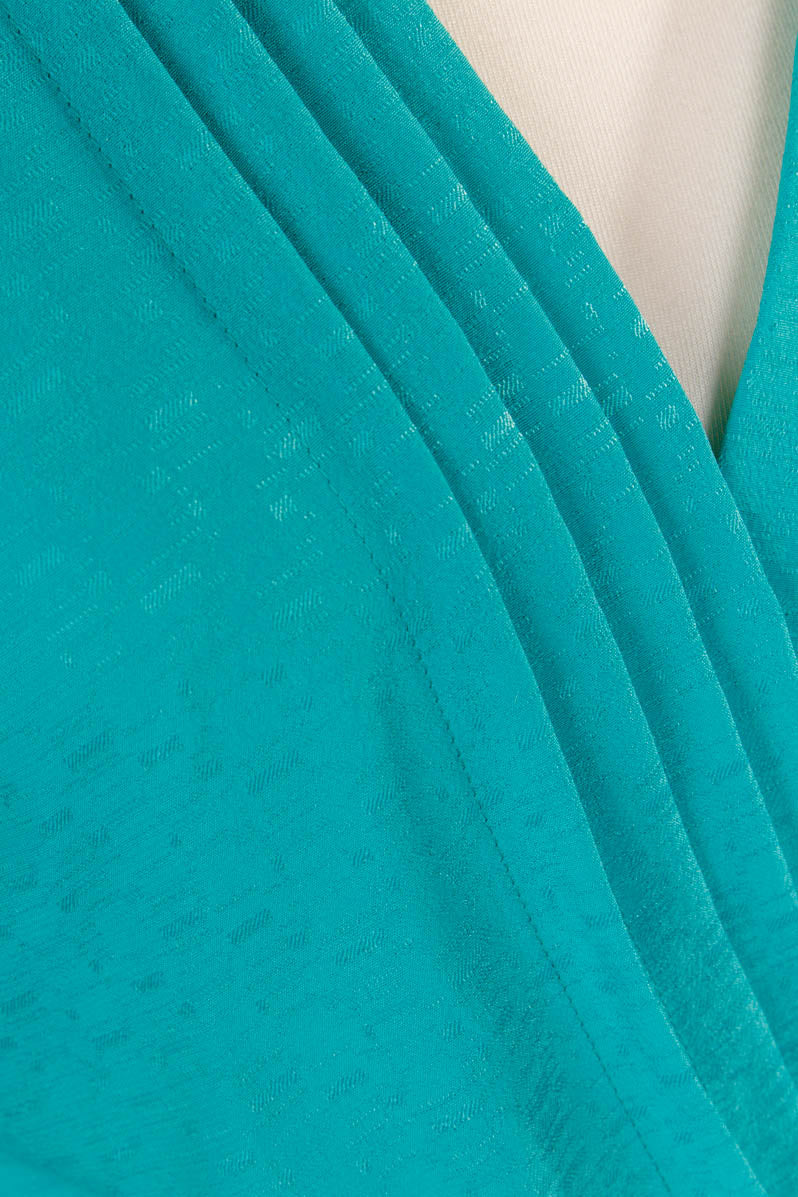 Vintage Kleid türkis Wickel-Look