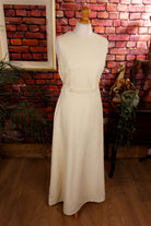 Boho Frottee Maxikleid creme
