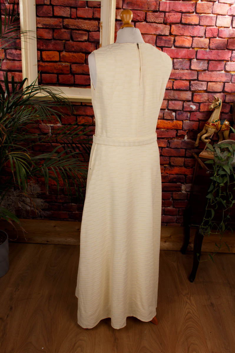Boho Frottee Maxikleid creme