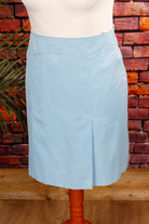 70s Minirock blau Falten