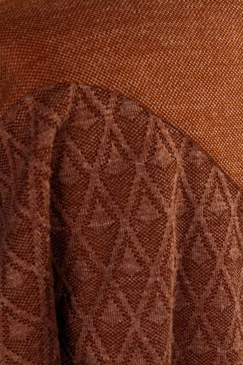 DDR Herbstkleid braun Muster