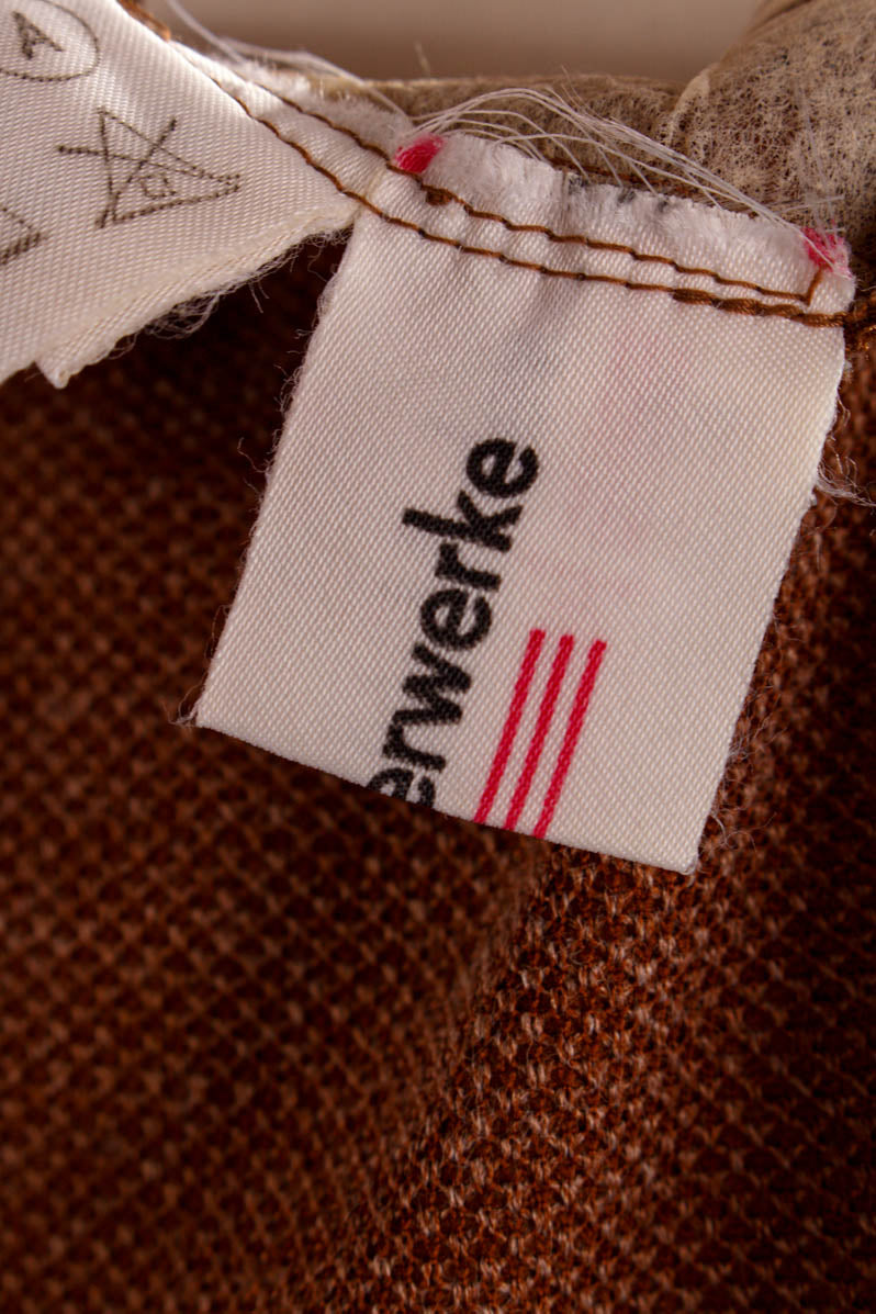 DDR Herbstkleid braun Muster
