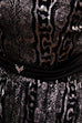 80s Abendkleid schwarz silber Animalprint 80er Abendmode Boho Disco Frau Gothic real-80er S 36-38 Schlager schwarz silber Special vintageberlin.de