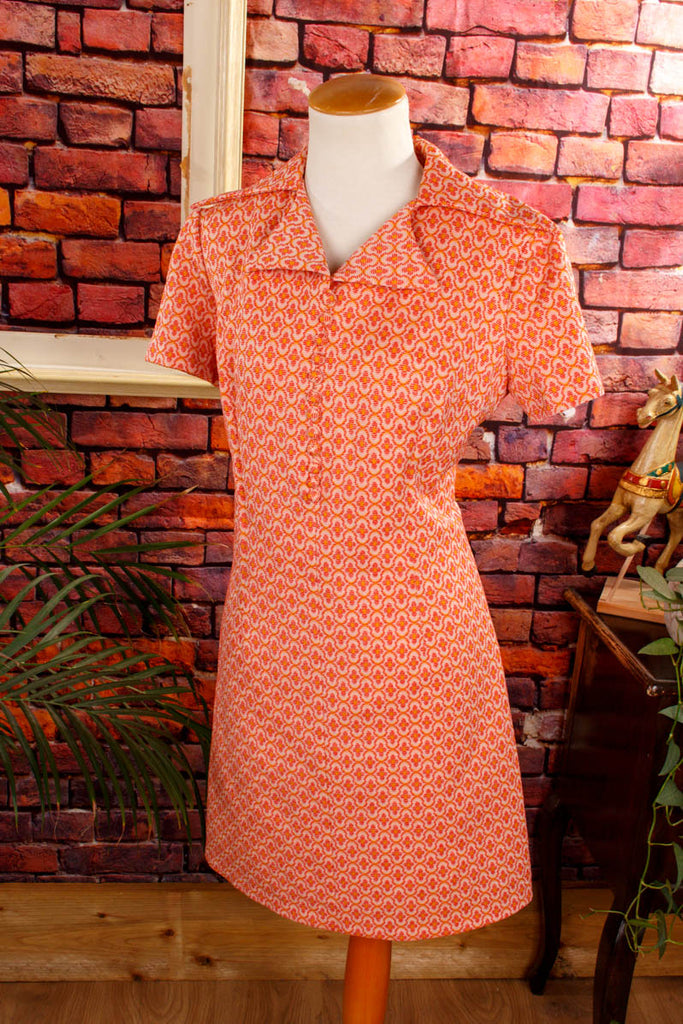 70s Disco Glitzerkleid orange 60er 70er Disco Frau M 40-42 orange real-disco real-rockabilly Rockabilly Schlager Special vintageberlin.de