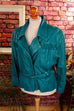 Lamm-Nappa Lederjacke türkis 80er Frau M 40-42 real-80er Rockabilly Special türkis vintageberlin.de
