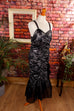 80er Abendkleid silber gerafft 80er 90er Abendmode Disco Frau Gothic M 40-42 real-80er schwarz silber Special vintageberlin.de