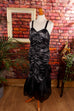 80er Abendkleid silber gerafft 80er 90er Abendmode Disco Frau Gothic M 40-42 real-80er schwarz silber Special vintageberlin.de