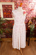 50er Jahre Kleid rosa weiß 40er 50er Abendmode Boho boho-wedding Charleston Flapper&Charleston Hochzeit real-rockabilly Rockabilly rosa Special weiß XL 48-50 vintageberlin.de