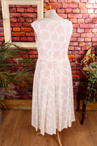 50er Jahre Kleid rosa weiß