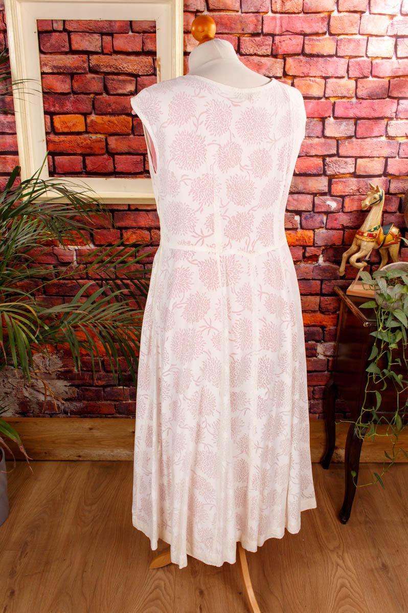 50er Jahre Kleid rosa weiß