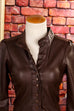 70s Disco Leder Top braun 60er 70er Boho braun Disco Frau real-disco S 36-38 Schlager Special XS 32-34 vintageberlin.de