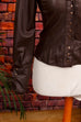70s Disco Leder Top braun 60er 70er Boho braun Disco Frau real-disco S 36-38 Schlager Special XS 32-34 vintageberlin.de