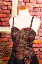 80er Jahre Partykleid schwarz rot Metall