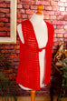 70er Häkelweste rot Wolle 60er 70er Boho Disco Frau Hippie L 44-46 M 40-42 real-boho real-disco rot Schlager Special vintageberlin.de