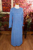 Schlager Abendkleid blau Spitze