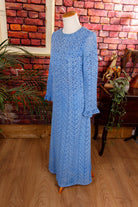 Schlager Abendkleid blau Spitze