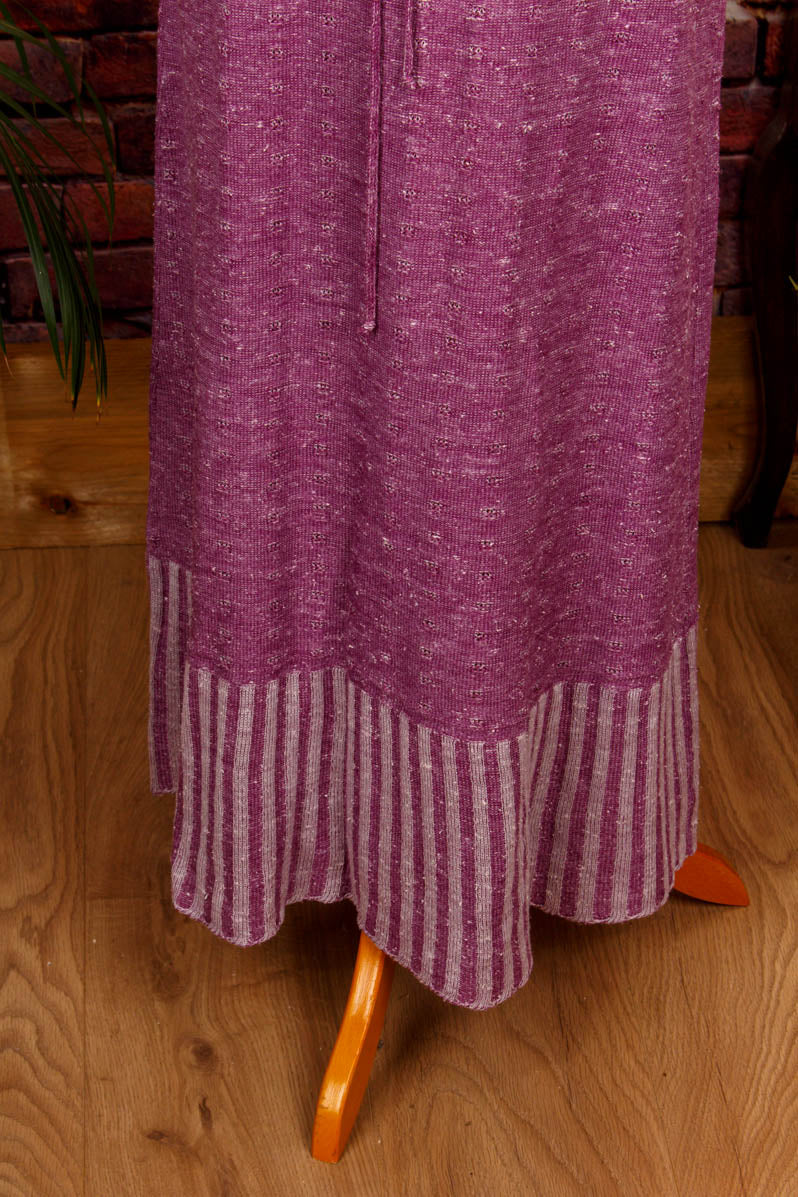 Boho Strickkleid lila meliert