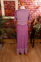 Boho Strickkleid lila meliert