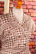 Jerseykleid braun Vichy 80er braun Frau M 40-42 real-rockabilly Rockabilly Sekretärin Special vintageberlin.de